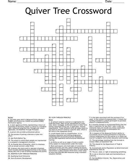 Click the answer to find similar crossword clues. . Quiver unit crossword clue